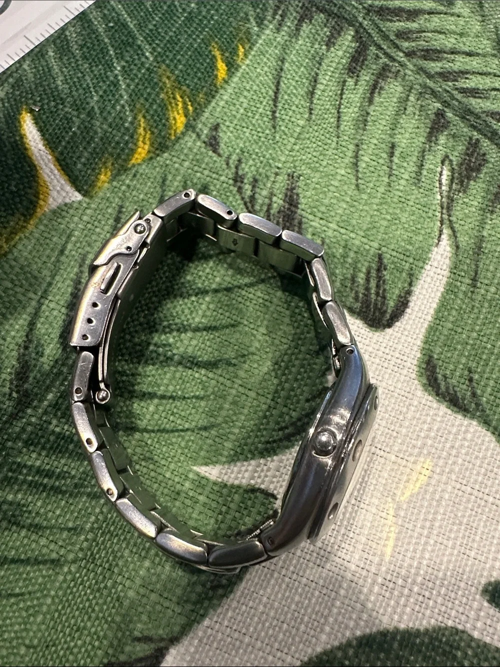Fossil Silver Watch with Light Blue Dial